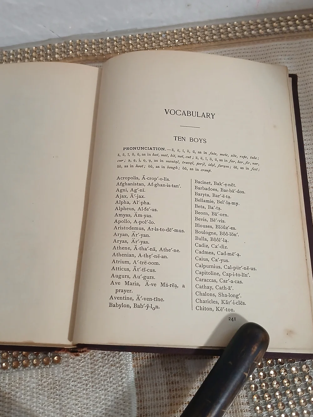 1898 TEN BOYS WHO LIVED ON THE ROAD FROM LONG AGO Jane Andrews Book Antique